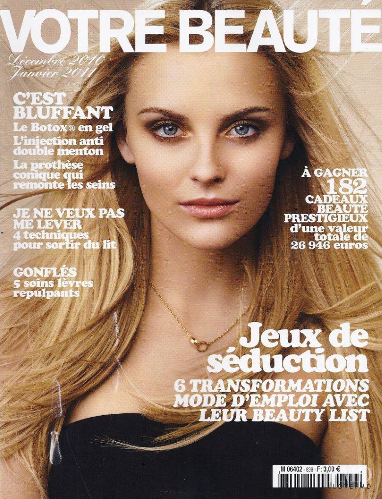 Petra Silander featured on the Votre Beauté France cover from December 2010