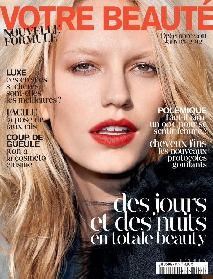 Amy Hixson featured on the Votre Beauté France cover from December 2011