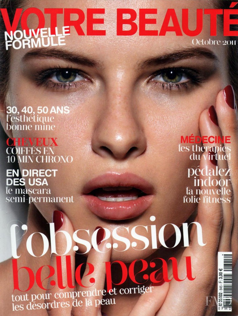 Georgina Howard featured on the Votre Beauté France cover from October 2011