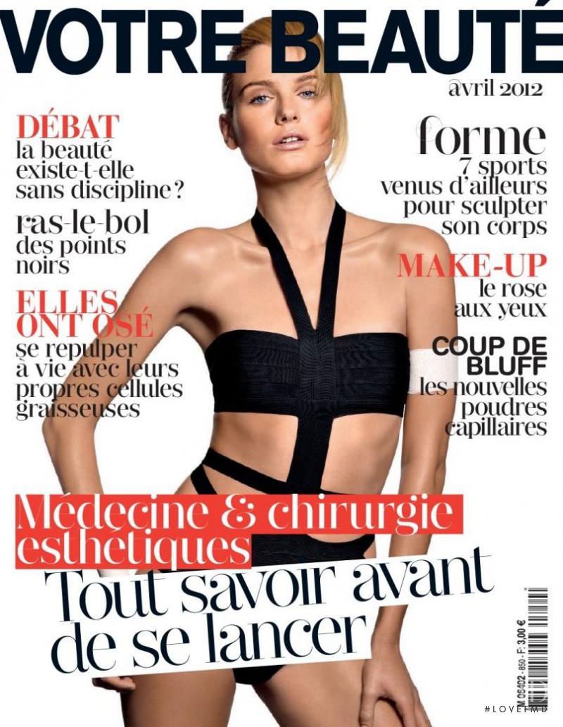 Sophia Lie featured on the Votre Beauté France cover from April 2012