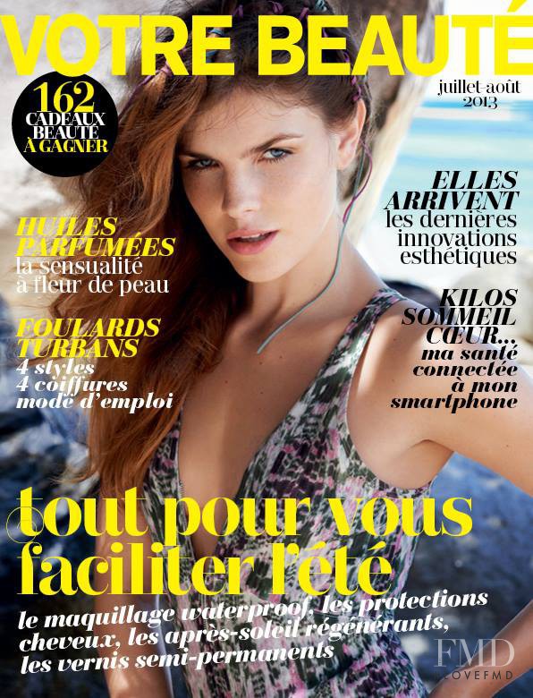 Ana Paula Scopel featured on the Votre Beauté France cover from July 2013