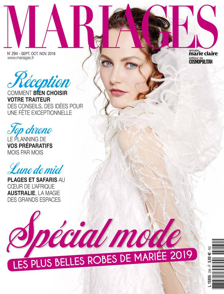  featured on the Mariages France cover from September 2018