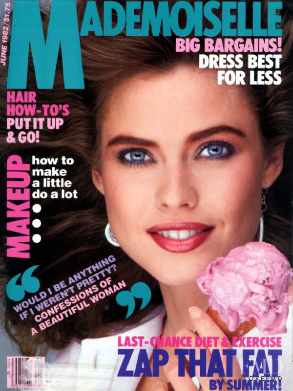 Carol Alt featured on the Mademoiselle cover from June 1982