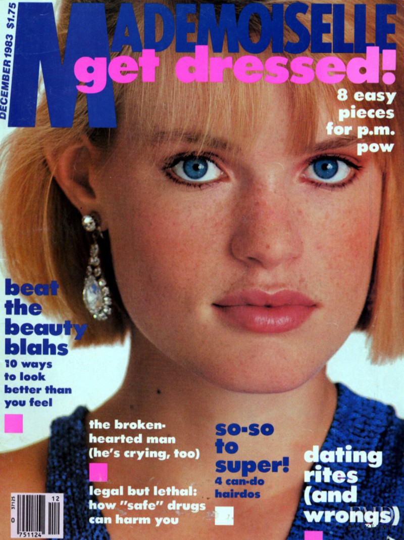 Lara Young featured on the Mademoiselle cover from December 1983