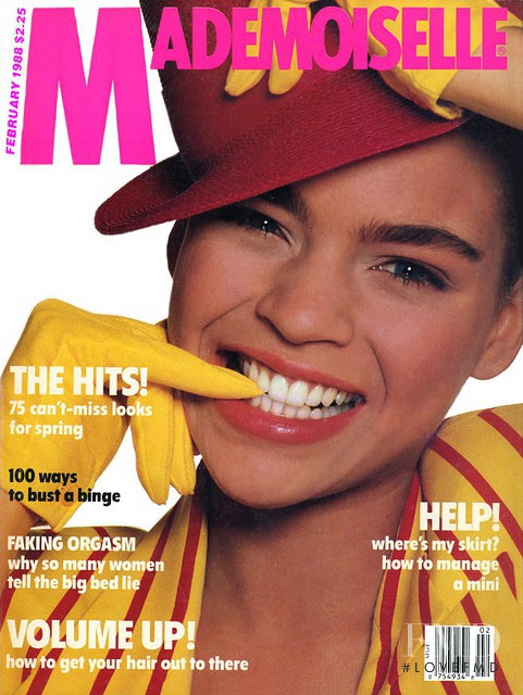 Kersti Bowser featured on the Mademoiselle cover from February 1988