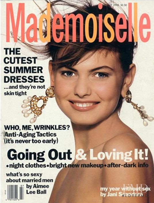 Greta Cavazzoni featured on the Mademoiselle cover from July 1990