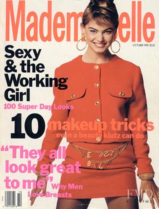 Greta Cavazzoni featured on the Mademoiselle cover from October 1990