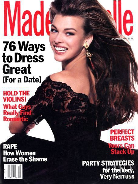 Milla Jovovich featured on the Mademoiselle cover from December 1991