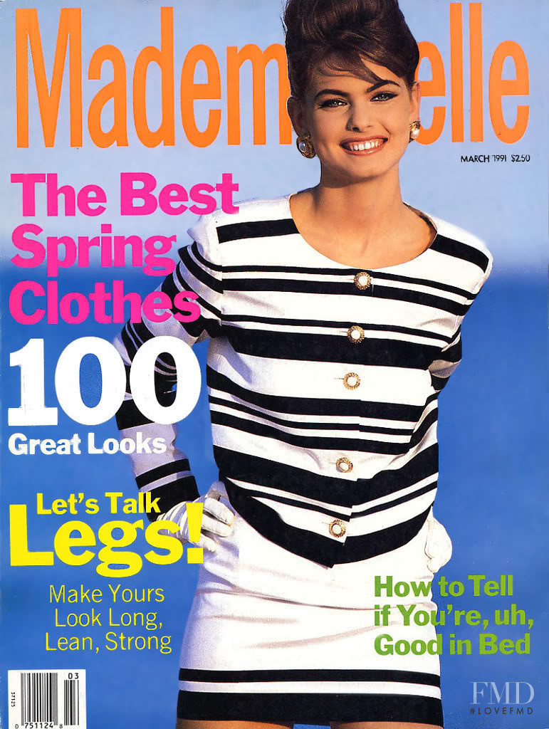 Gretha Cavazzoni featured on the Mademoiselle cover from March 1991
