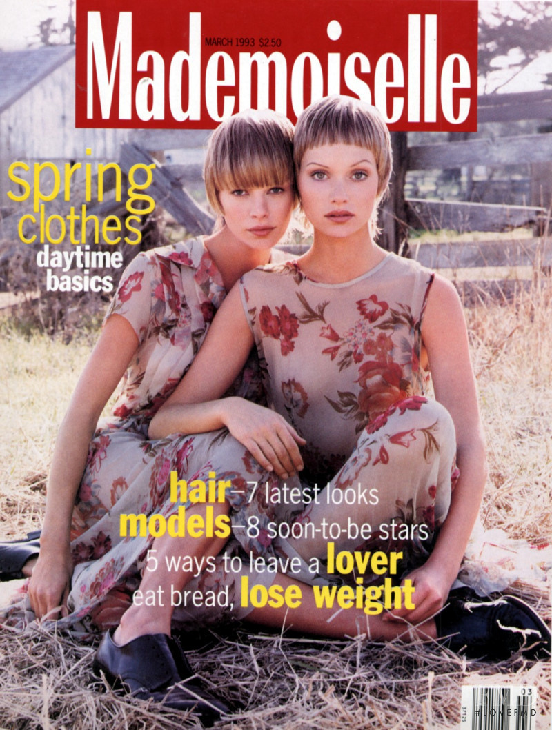 Amber Valletta featured on the Mademoiselle cover from March 1993