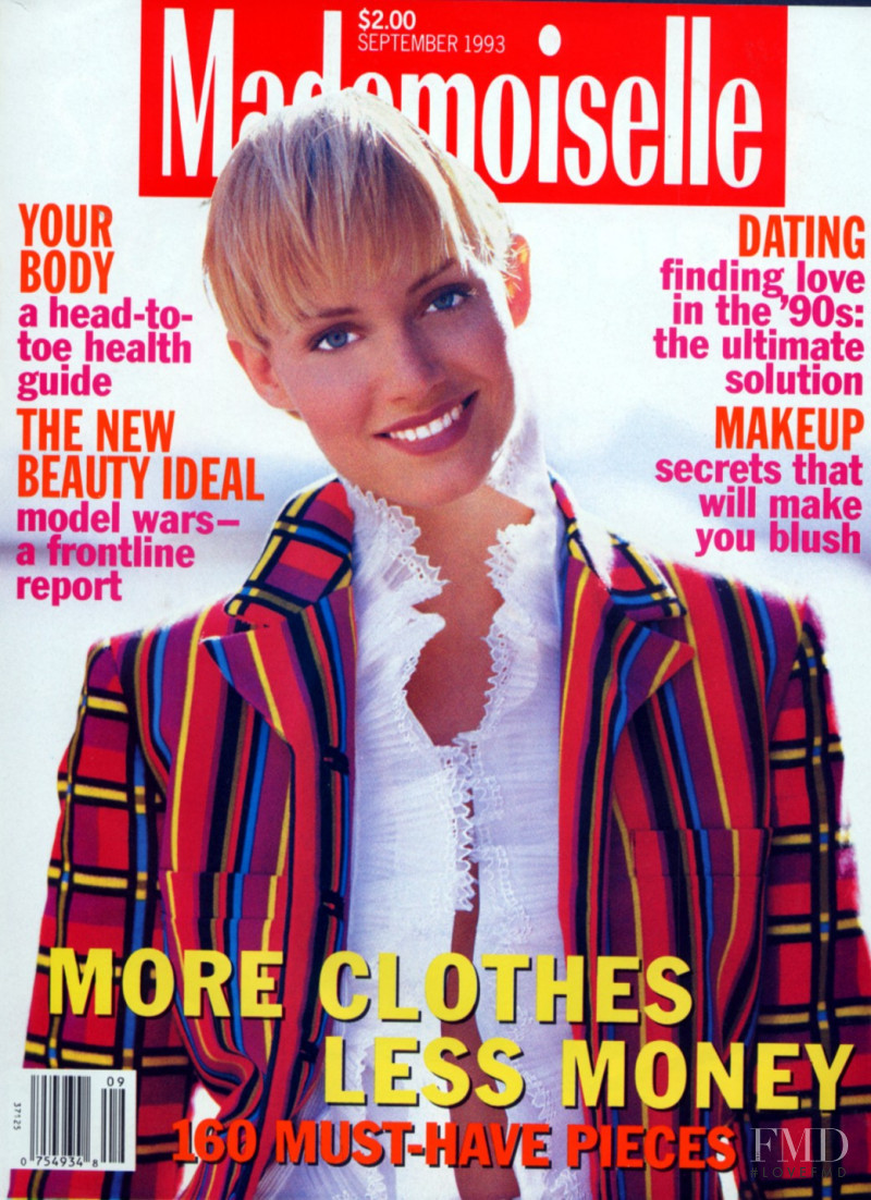 Amber Valletta featured on the Mademoiselle cover from September 1993