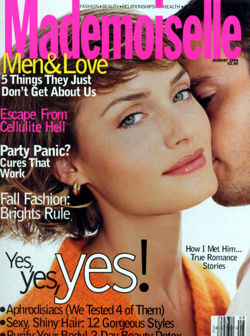 Amber Valletta featured on the Mademoiselle cover from August 1994