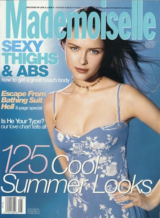 Tasha Tilberg featured on the Mademoiselle cover from May 1997