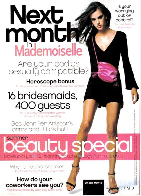 Alessandra Ambrosio featured on the Mademoiselle cover from June 2001