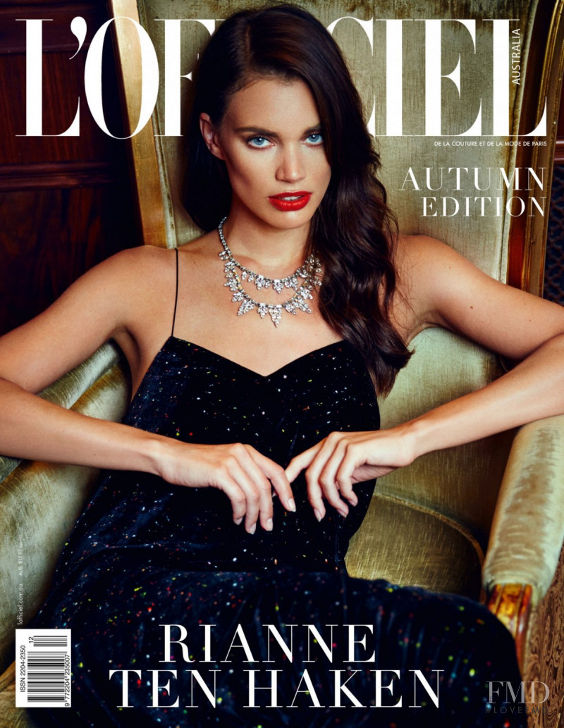 Rianne ten Haken featured on the L\'Officiel Australia cover from September 2017