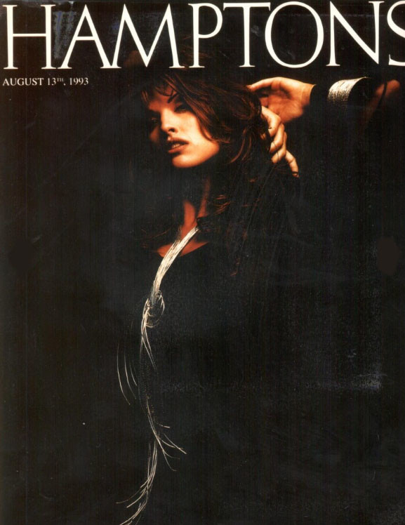 Shana Zadrick featured on the Hamptons cover from August 1993