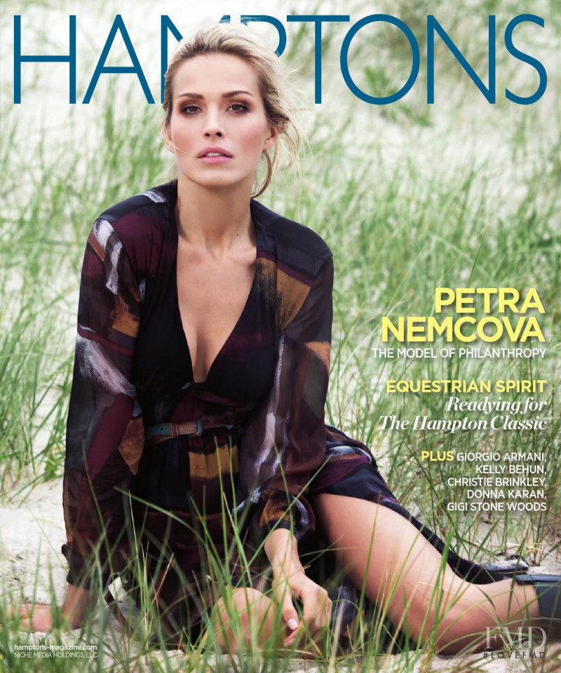 Petra Nemcova featured on the Hamptons cover from August 2014