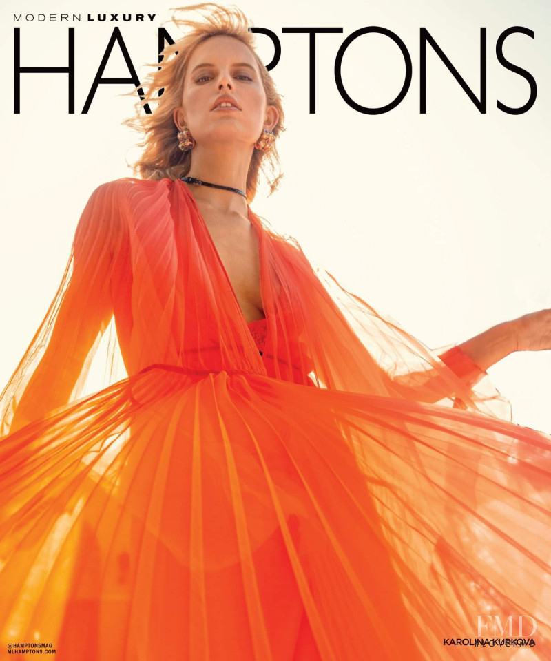 Karolina Kurkova featured on the Hamptons cover from June 2020