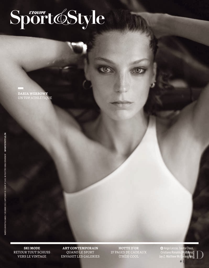 Daria Werbowy featured on the L\'équipe Sport & Style cover from December 2013