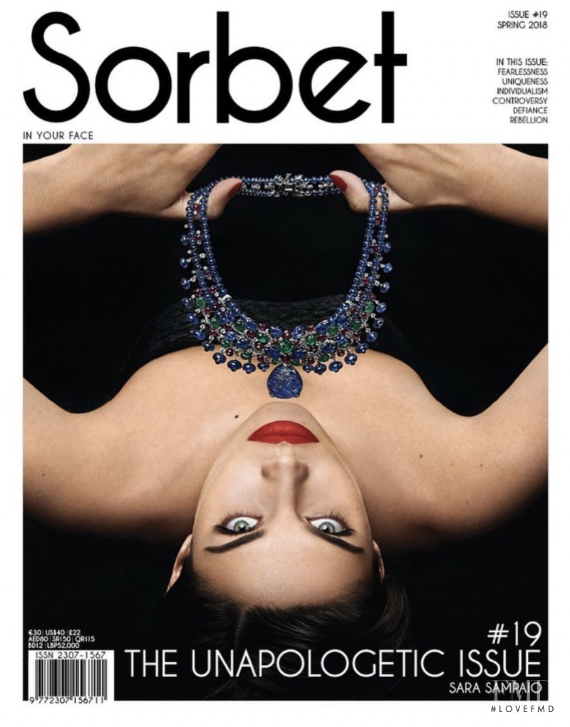 Sara Sampaio featured on the Sorbet cover from February 2018