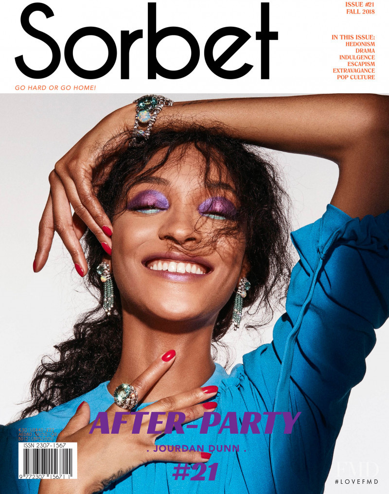 Jourdan Dunn featured on the Sorbet cover from September 2018