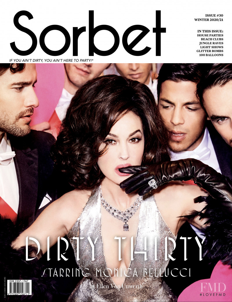 Monica Bellucci featured on the Sorbet cover from December 2020