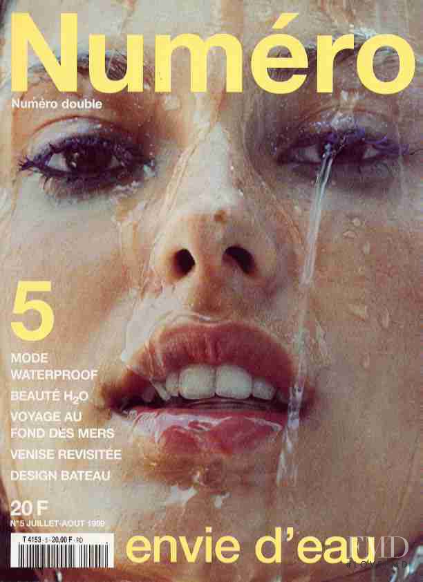 Aurelie Claudel featured on the Numéro France cover from July 1999