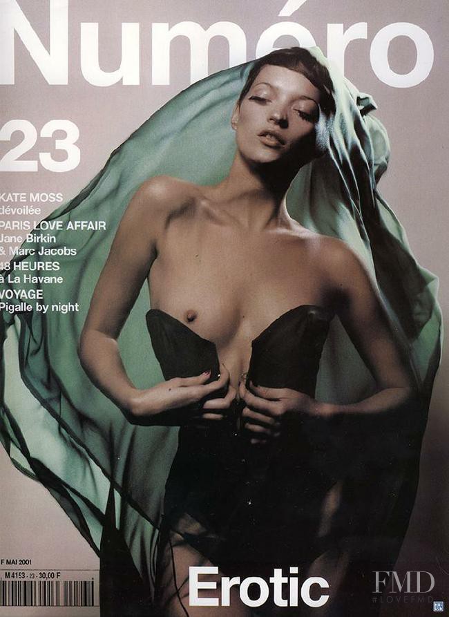 Kate Moss featured on the Numéro France cover from May 2001