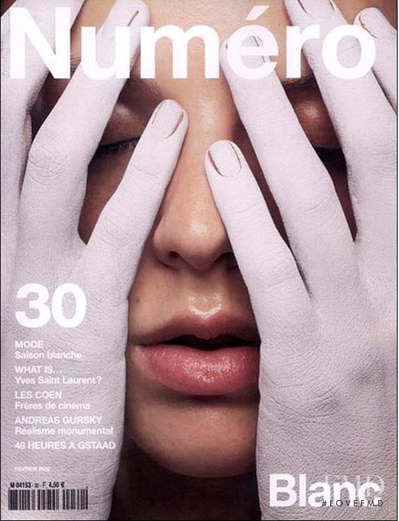Clara Veiga Gazinelli featured on the Numéro France cover from February 2002