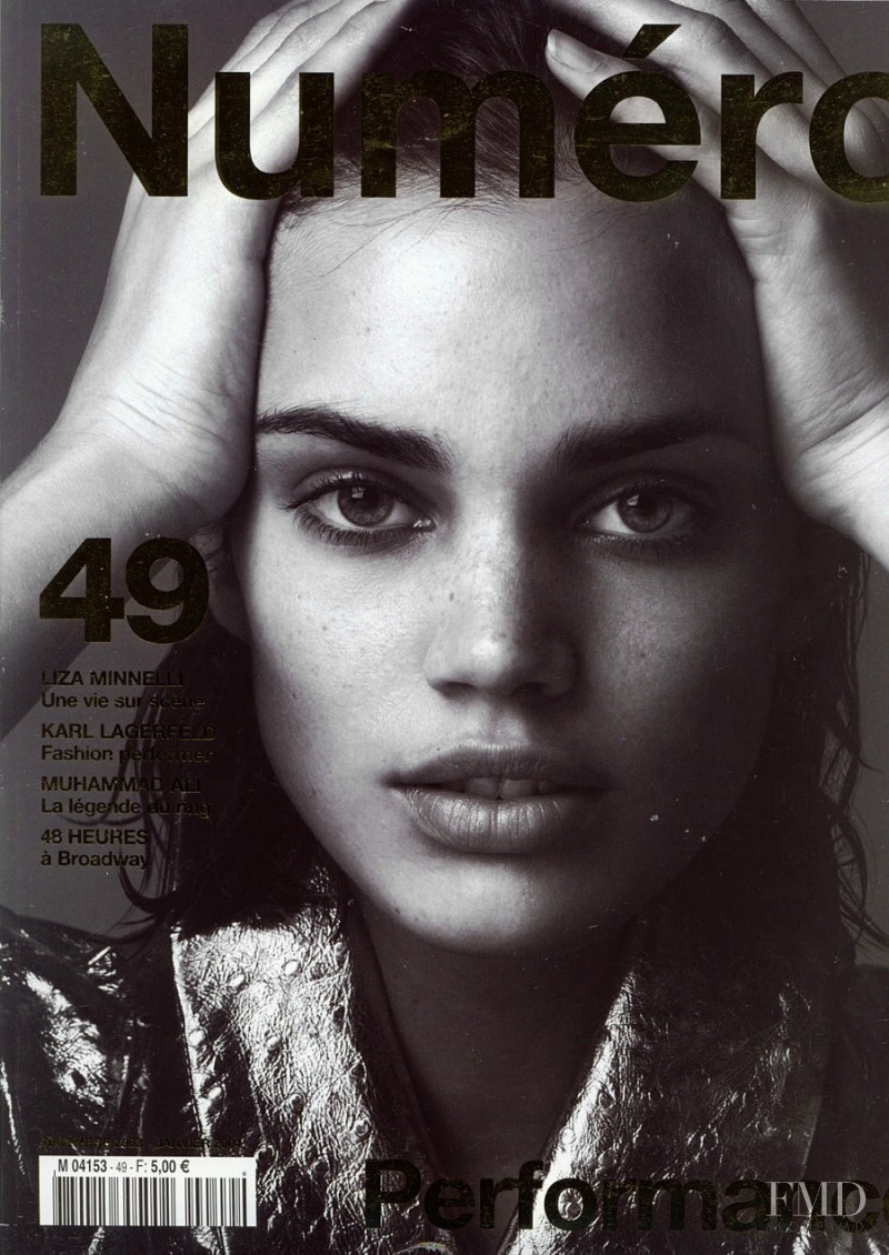 Rianne ten Haken featured on the Numéro France cover from December 2003