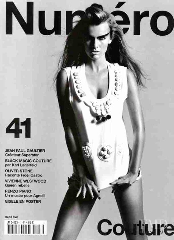 Filippa Hamilton featured on the Numéro France cover from March 2003