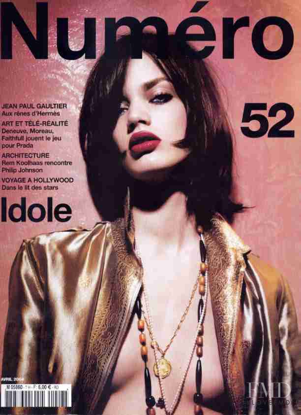 Rianne ten Haken featured on the Numéro France cover from April 2004