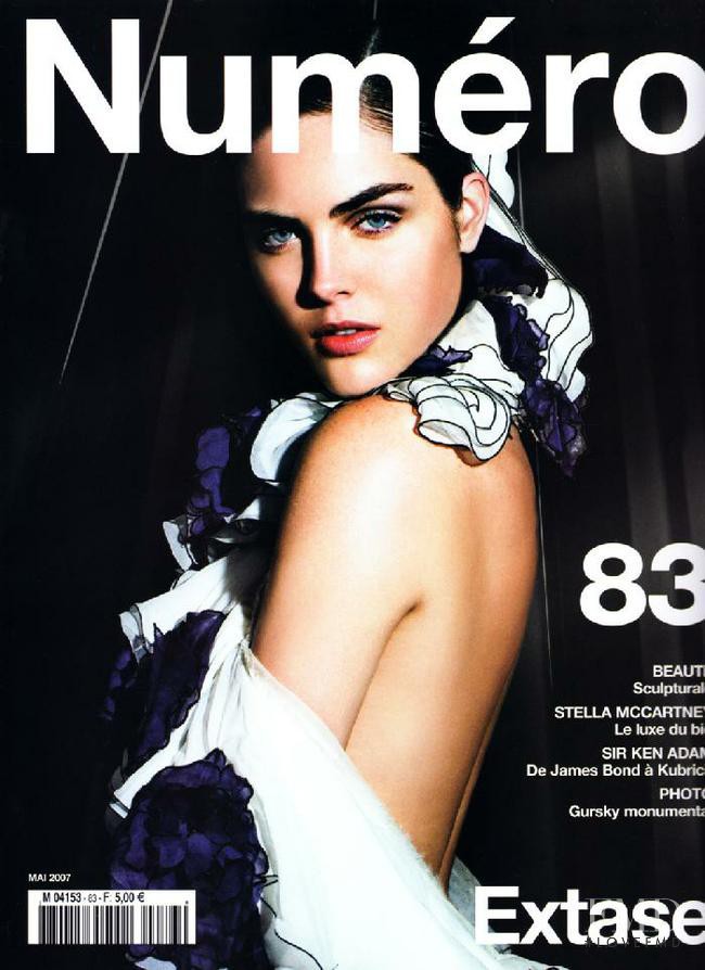 Hilary Rhoda featured on the Numéro France cover from May 2007