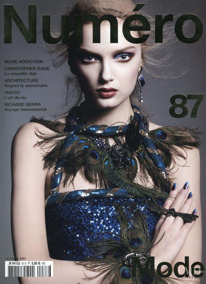 Lily Donaldson featured on the Numéro France cover from October 2007