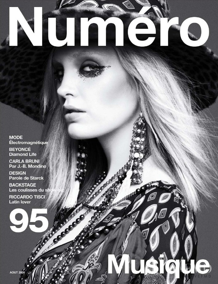 Heidi Mount featured on the Numéro France cover from August 2008