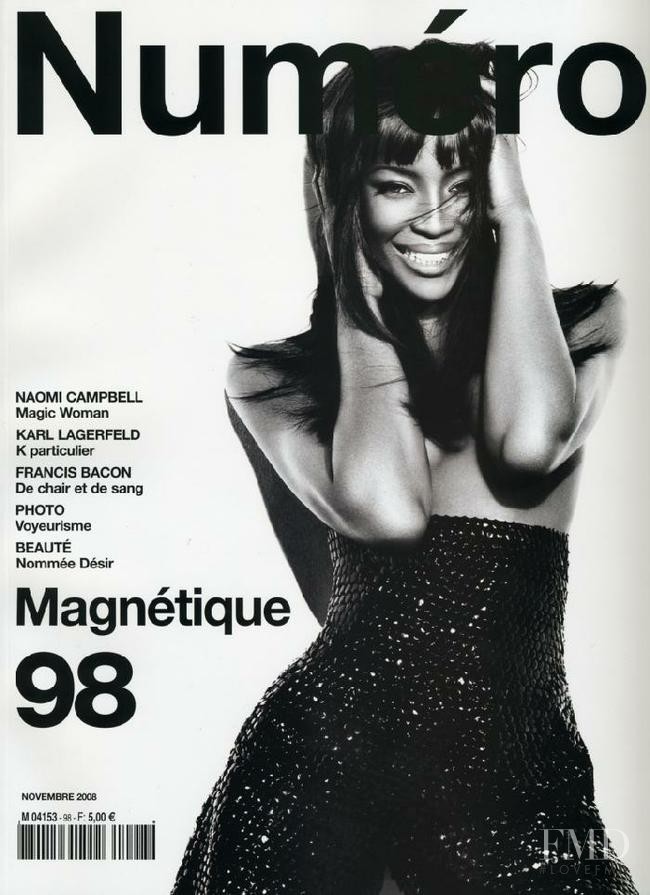 Naomi Campbell featured on the Numéro France cover from November 2008