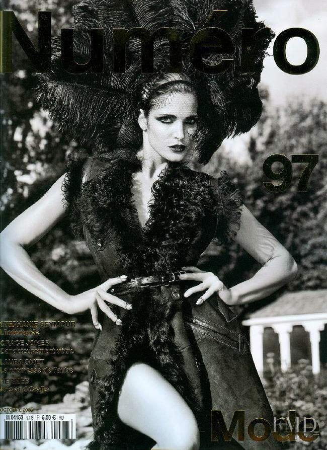 Stephanie Seymour featured on the Numéro France cover from October 2008