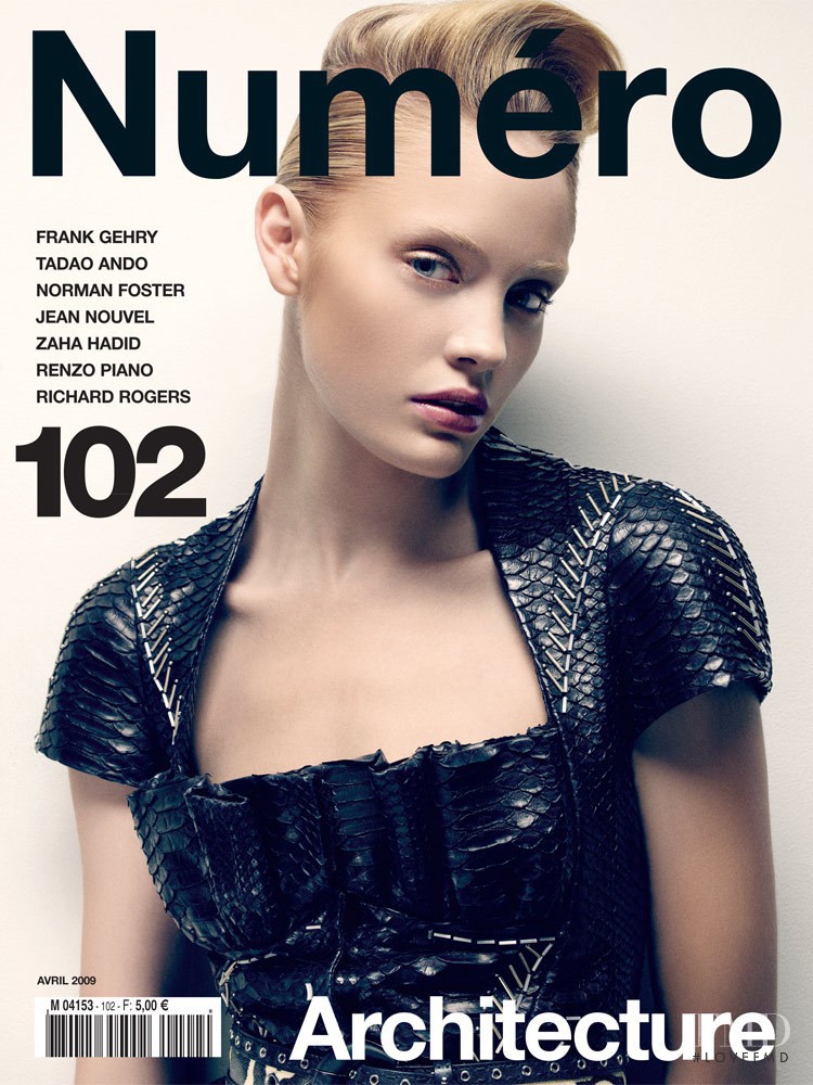 Heidi Mount featured on the Numéro France cover from April 2009