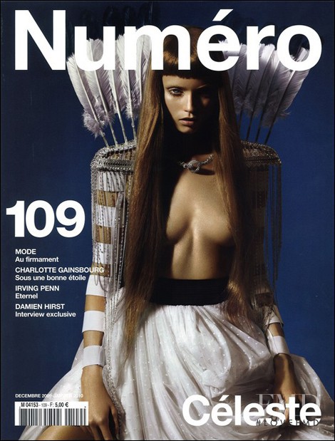 Jan Abbey featured on the Numéro France cover from December 2009