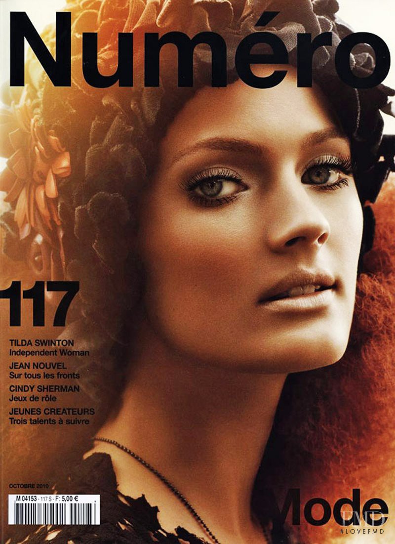 Constance Jablonski featured on the Numéro France cover from October 2010