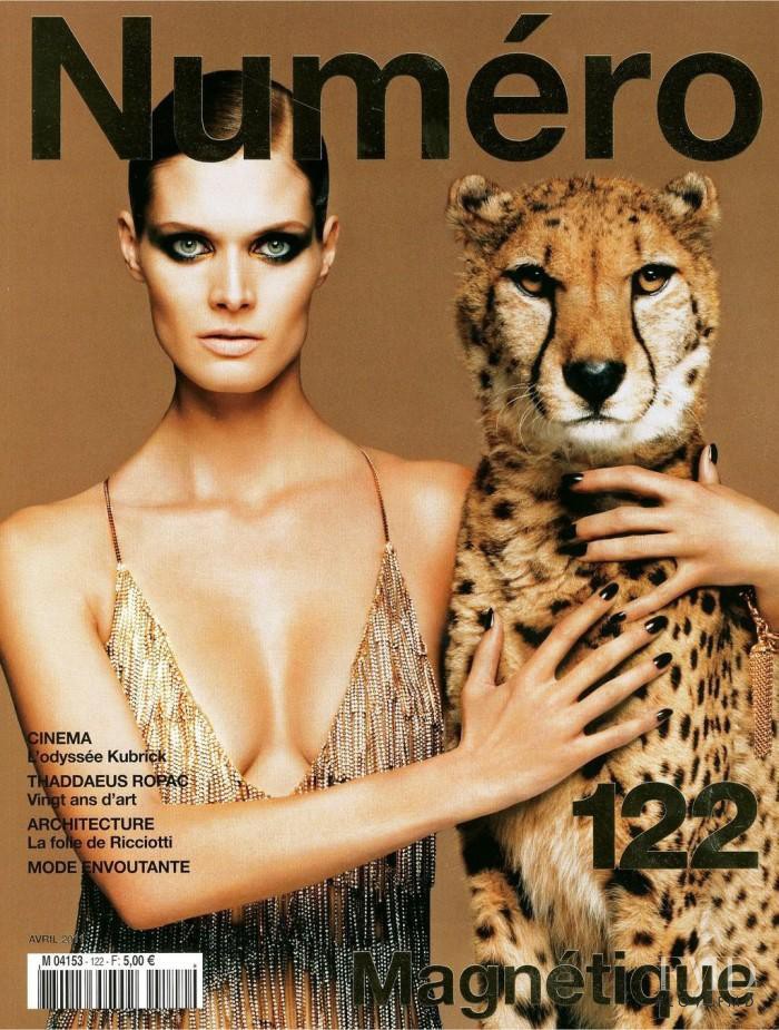 Malgosia Bela featured on the Numéro France cover from April 2011