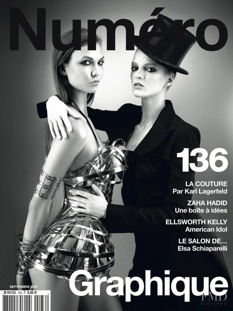 Karlie Kloss, Daria Strokous featured on the Numéro France cover from September 2012