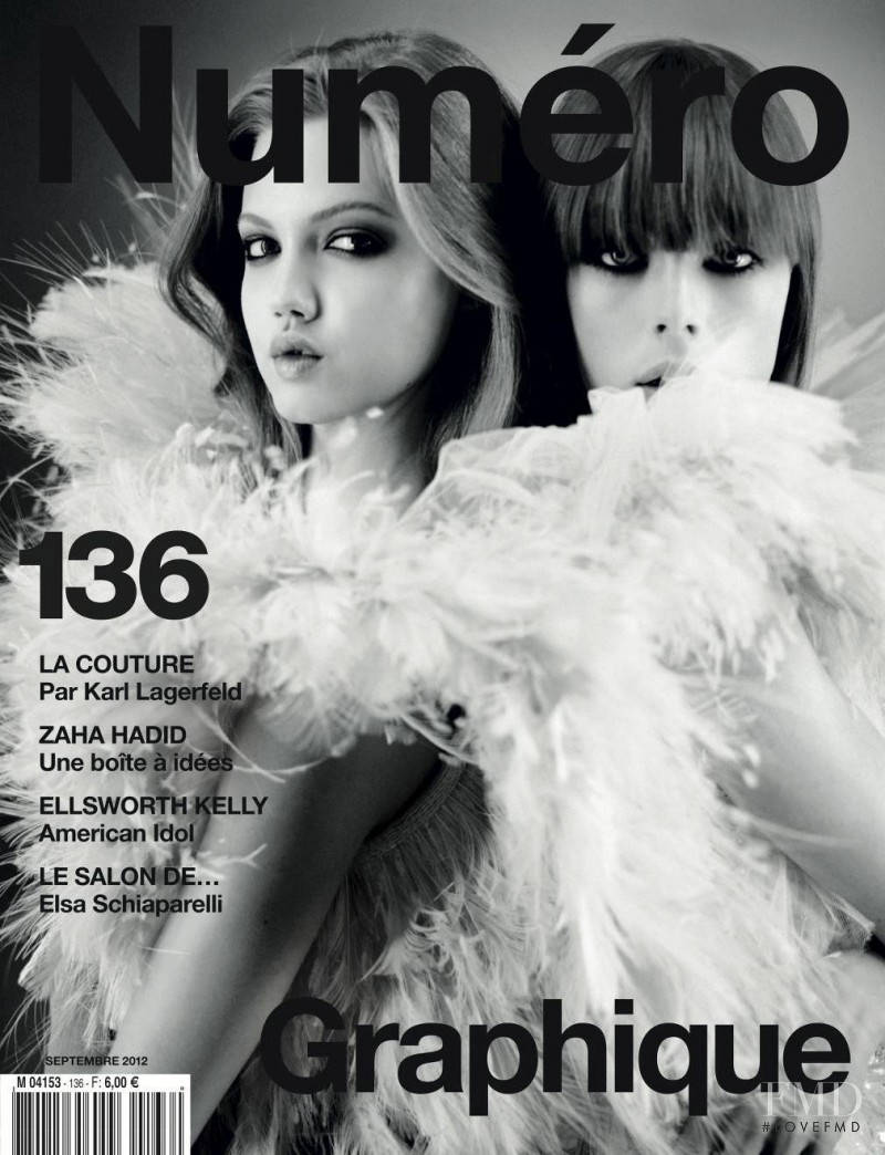 Lindsey Wixson, Edie Campbell featured on the Numéro France cover from September 2012