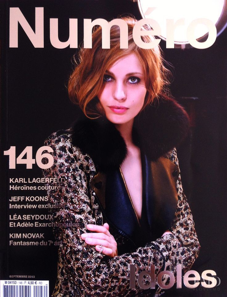 Nadja Bender featured on the Numéro France cover from September 2013