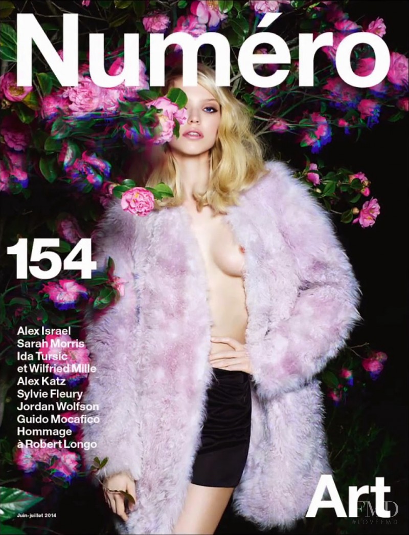 Sasha Luss featured on the Numéro France cover from June 2014