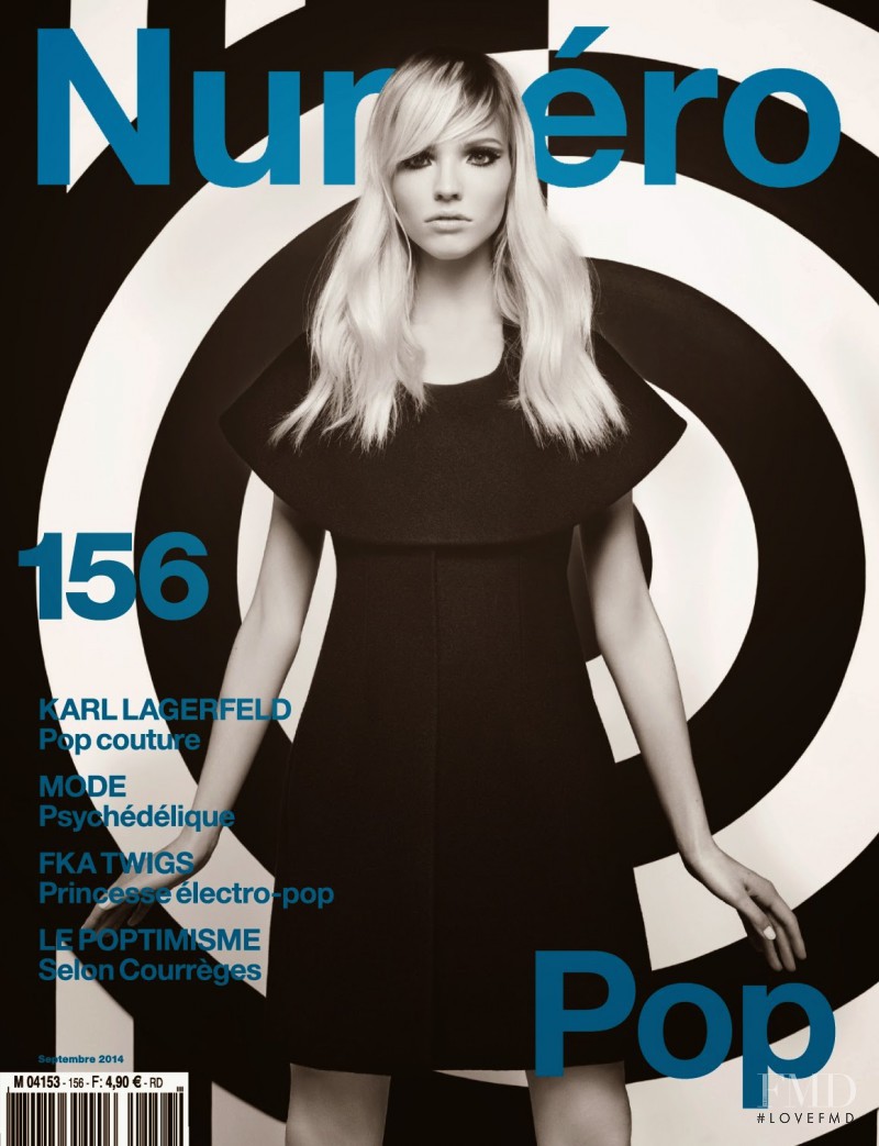 Sasha Luss featured on the Numéro France cover from September 2014