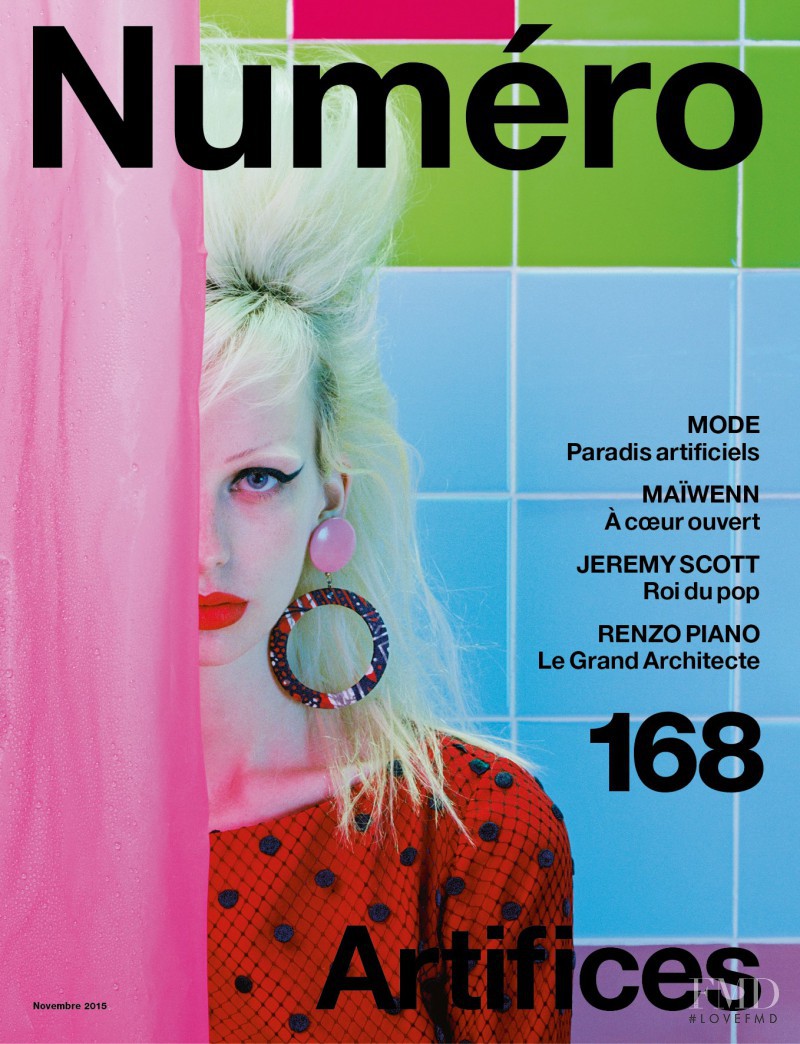 Lili Sumner featured on the Numéro France cover from November 2015