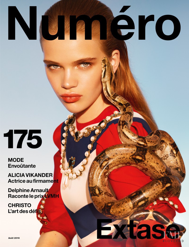 Stella Lucia featured on the Numéro France cover from August 2016