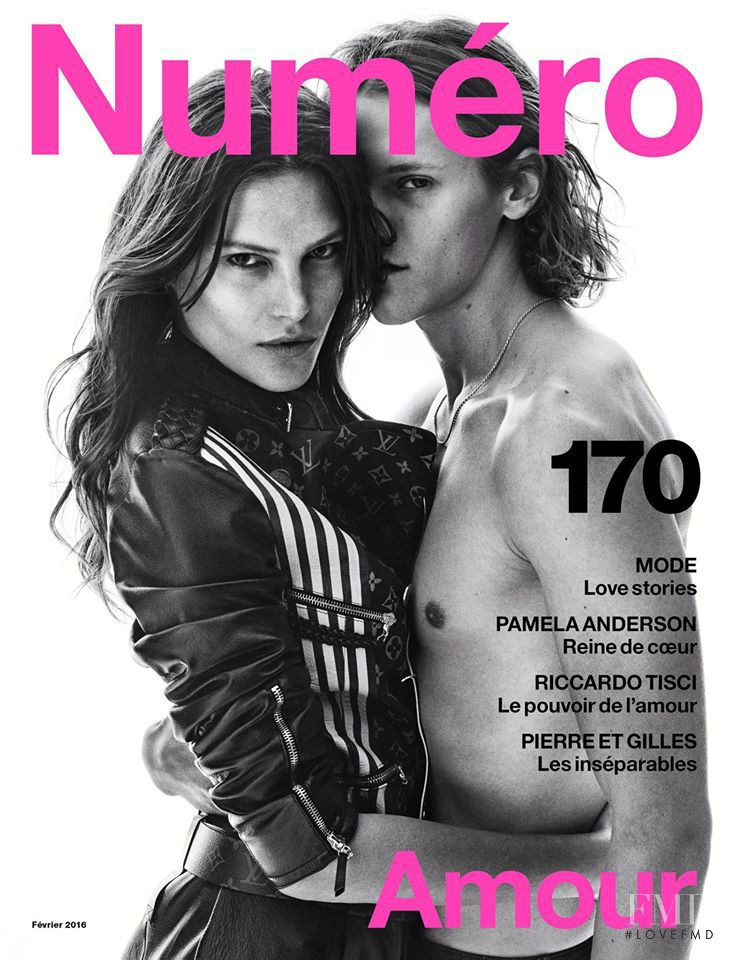 Catherine McNeil featured on the Numéro France cover from February 2016