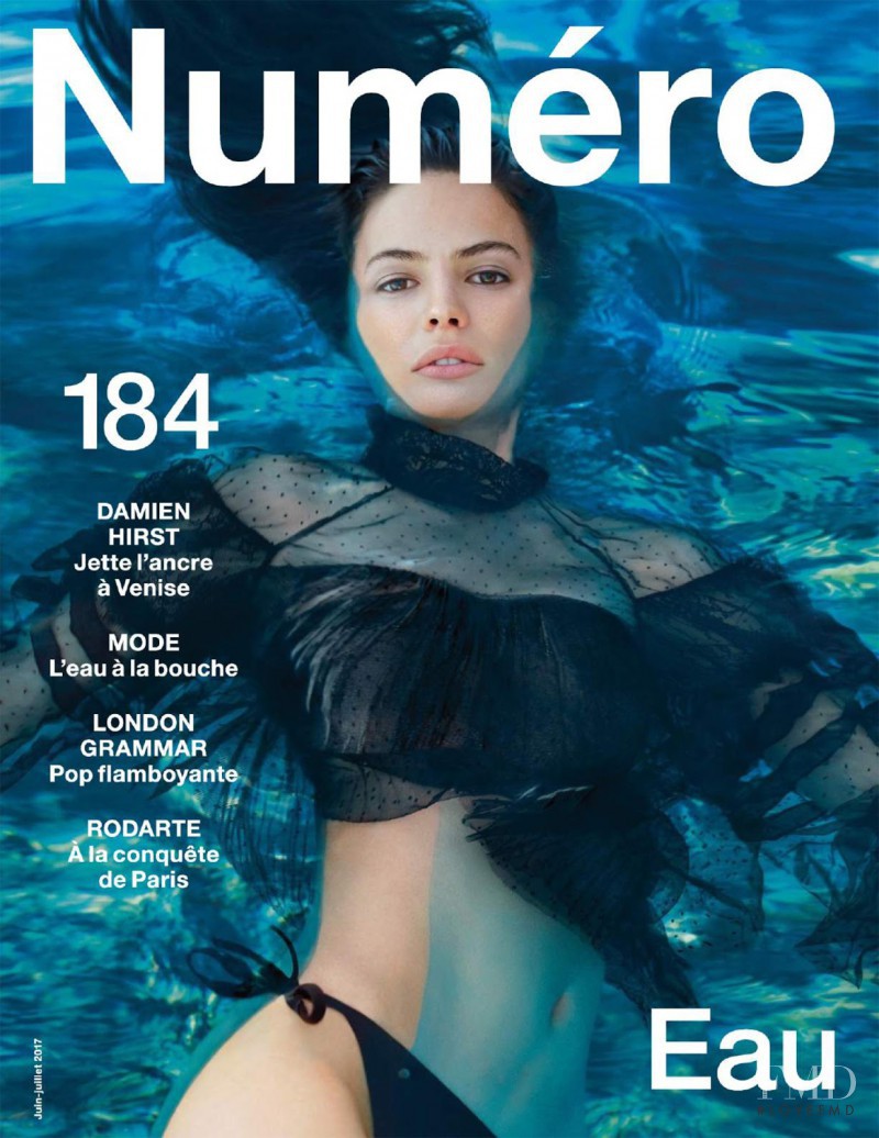 Cameron Russell featured on the Numéro France cover from June 2017